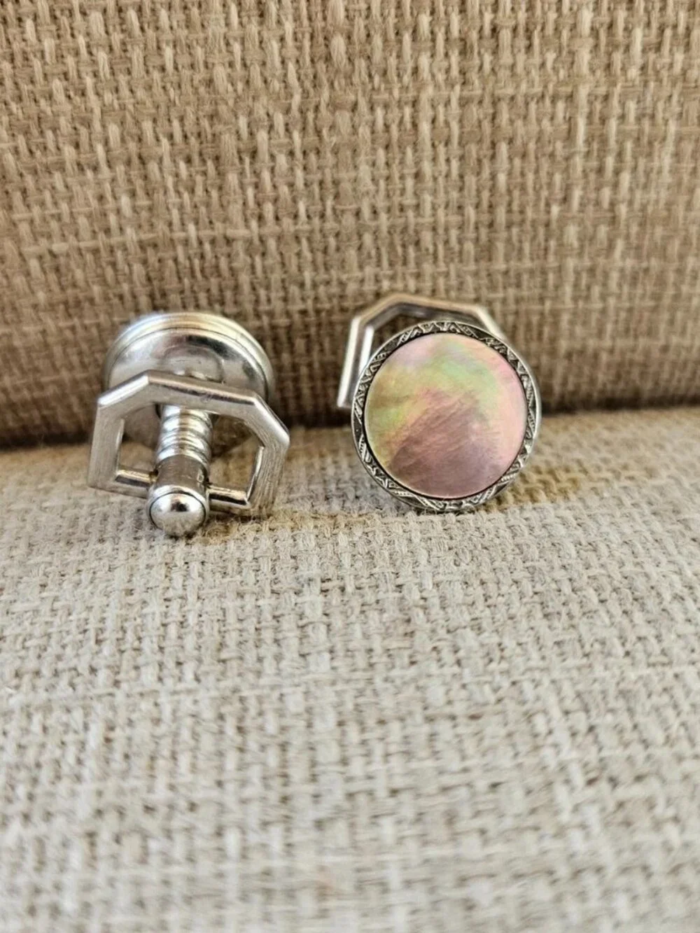 Vintage Cufflinks Men Fashion Jewelry Silver Tone Shirt Cuff Links Stud